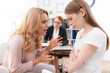 © VadimGuzhva - Mom and daughter-teenager at a reception with a psychologist.