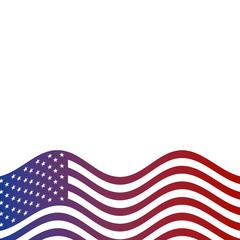 Sticker - united states of america flag national symbol border vector illustration