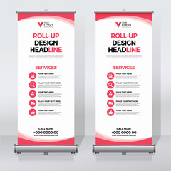 Wall Mural - Roll up banner design print template