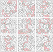 Vector maze set, labyrinth collection pattern
