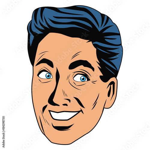 Man Face Pop Art Cartoon Icon Vector Illustration Graphic Design Buy This Stock Vector And Explore Similar Vectors At Adobe Stock Adobe Stock