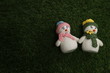 © Sergei Timofeev - Pair of little cute toy christmas snowmans