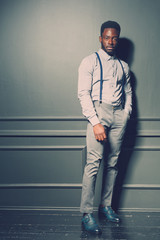 Wall Mural - Black male fashion model