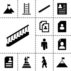 Poster - Career icons. set of 13 editable filled career icons