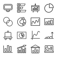 Poster - Set of 16 diagram outline icons