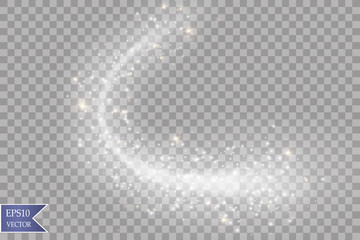 Wall Mural - Abstract vector glowing magic star light effect

