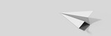 Paper plane isolated on gray, original 3d rendering