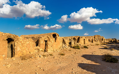 Canvas Print - Ksar Ouled Debbab, a fortified village near Tataouine, Southern Tunisia