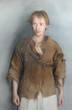 young man in medieval peasant costume