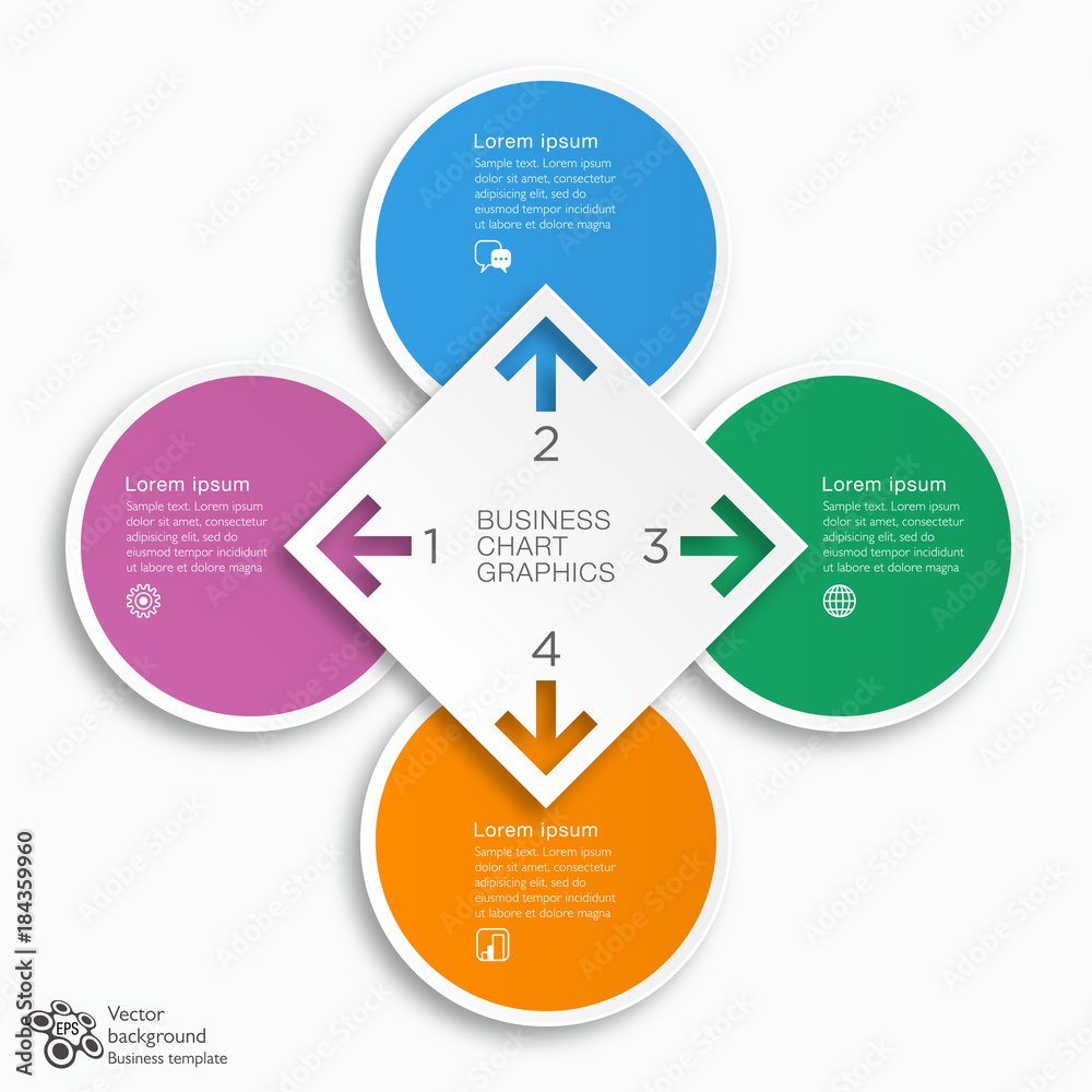 4-Step Process #Vector Graphics Stock Vector | Adobe Stock