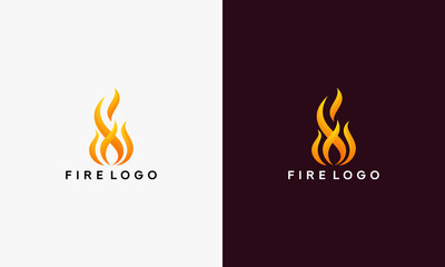 Wall Mural - 3d fire flame logo design vector template vector