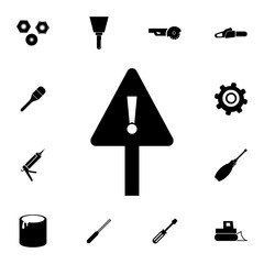 Poster - Road Warning icon. Set of construction tools icons. Web Icons Premium quality graphic design. Signs, outline symbols collection, simple icons for websites, web design, mobile app