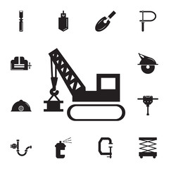 Poster - Lifting crane. Tower and harbor lifters icon. Set of construction tools icons. Web Icons Premium quality graphic design. Signs, outline symbols collection, simple icons for websites
