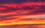 Fototapeta Na sufit - Fiery Clouds at Sunset