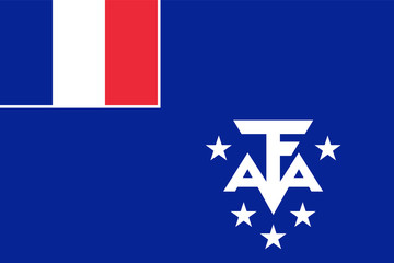 Wall Mural - Official vector flag of French Southern and Antarctic Lands
