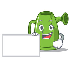 Sticker - With board watering can character cartoon