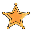 © Gstudio - star sheriff police insignia authority icon vector illustration