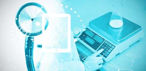 Poster - Composite image of digitally generated of heartbeat on digital