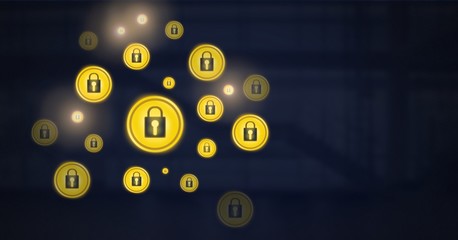 Poster - Security lock icons
