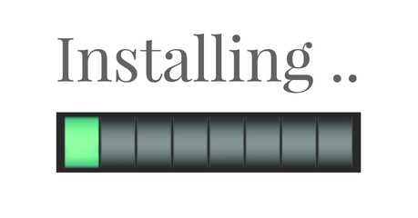 Aufkleber - Installing progress status power bar