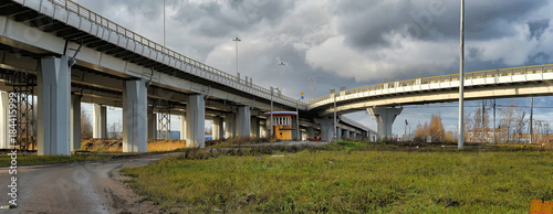 Fotomural Junction of highways,highway overpass
