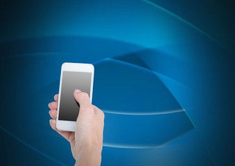 Fototapete - hand holding phone