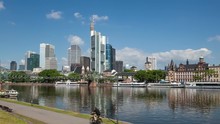 Skyline Of The Downtown In The City Of Frankfurt Main, Germany
