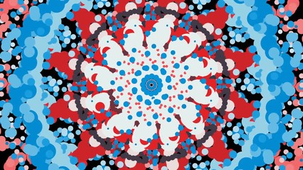 Poster - dance of flashing particles. VJ background.