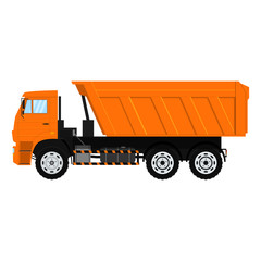 Sticker - Vector Tipper truck. Dump vehicle. Isolated on white background.