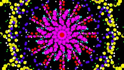 Poster - dance colors. Pulsating patterns that change color. VJ background.