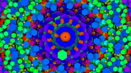 Poster - riot of color. smooth changes. Pulsating patterns that change color. VJ background.