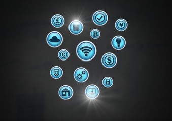 Poster - various business icons