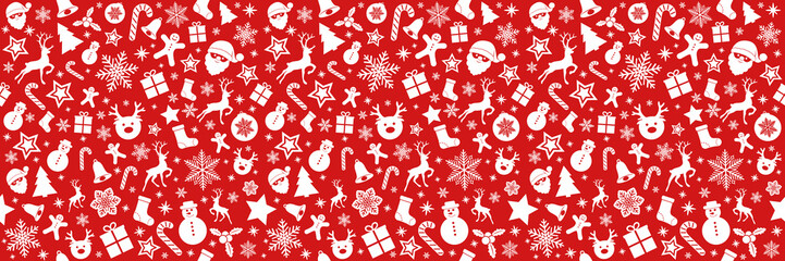 Wall Mural - Seamless Holidays pattern with ornaments. Vector.