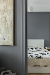 Wall Mural - Gray wall and bedroom