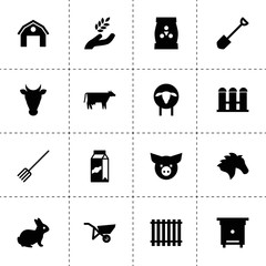 Canvas Print - Farm icons. vector collection filled farm icons