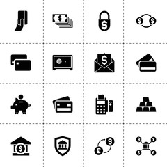 Canvas Print - Bank icons. vector collection filled bank icons