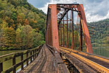Railroad Trestle At Hawks Nest State Park In West Virginia