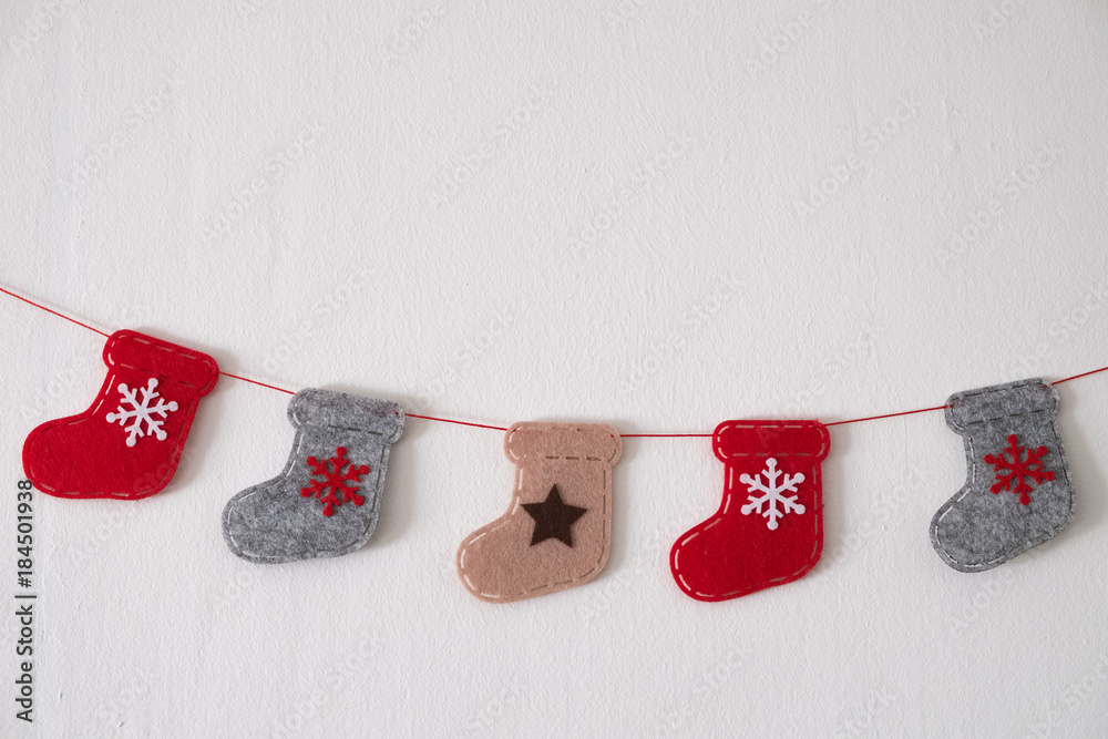 フェルトでできたクリスマスのブーツ の Stock フォト | Adobe Stock