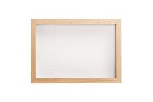 Wood Frame For Photo, Picture Isolated On The White Background.