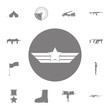 © gunayaliyeva - Aviation wings icon. Set of military elements icon. Quality graphic design collection army icons for websites, web design, mobile app