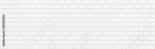 White brick wall seamless background and texture