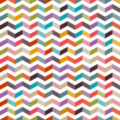 Poster - Seamless background pattern, colorful zigzag motif, eps10 vector