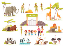 Cartoon Zoo Set