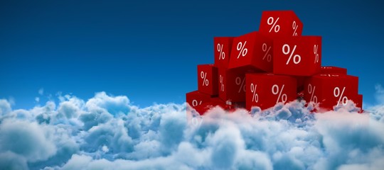 Poster - Composite image of vector icon of percentage symbol