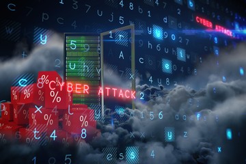 Poster - Composite image of virus background