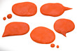 The balloon chat playdough image on white background .