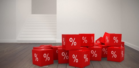 Poster - Composite image of vector icon of percentage symbol