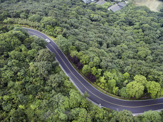 Wall Mural - Aerial view of the highway on the outskirts