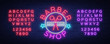 Logo, neon sign hairdresser and barbershop. Emblem, neon style label. Bright advertising billboard advertising banner, luminous banner. Vector illustration. Editing text neon sign. Neon alphabet