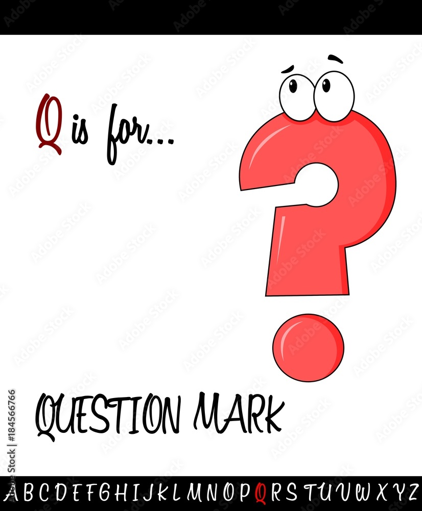 Qpoint Cartoon Cartoon Illustration of Capital Letter Q with QUESTION MARK Stock ...